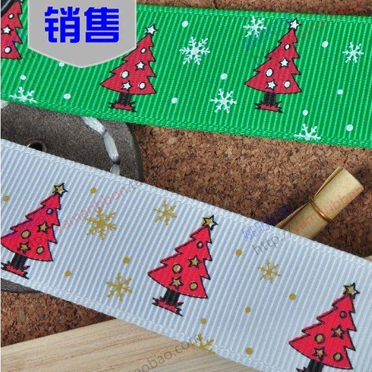 22mm雪花树圣诞彩带 需定丝带 AS003姚明圣诞带