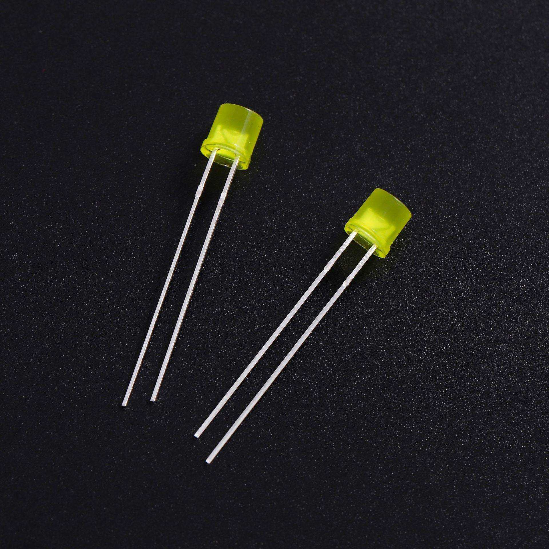 f5 5mm平头红发红绿发绿黄发黄蓝发蓝光led灯珠发光二极管