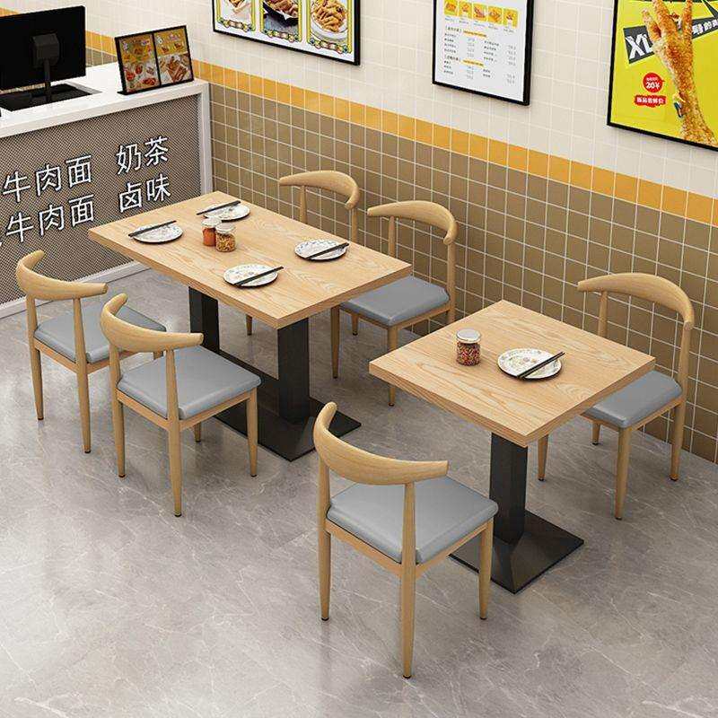 小吃面馆烧烤奶茶甜品店餐桌椅组合早餐餐饮快餐厅桌子商用经济型