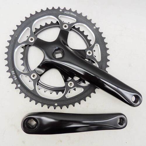 53*39齿公路自行车铝合金曲柄曲柄130Bcd克拆卸盘170mm方孔