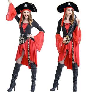 Female Caribbean Pirates Captain Cosplay Costume Halloween
