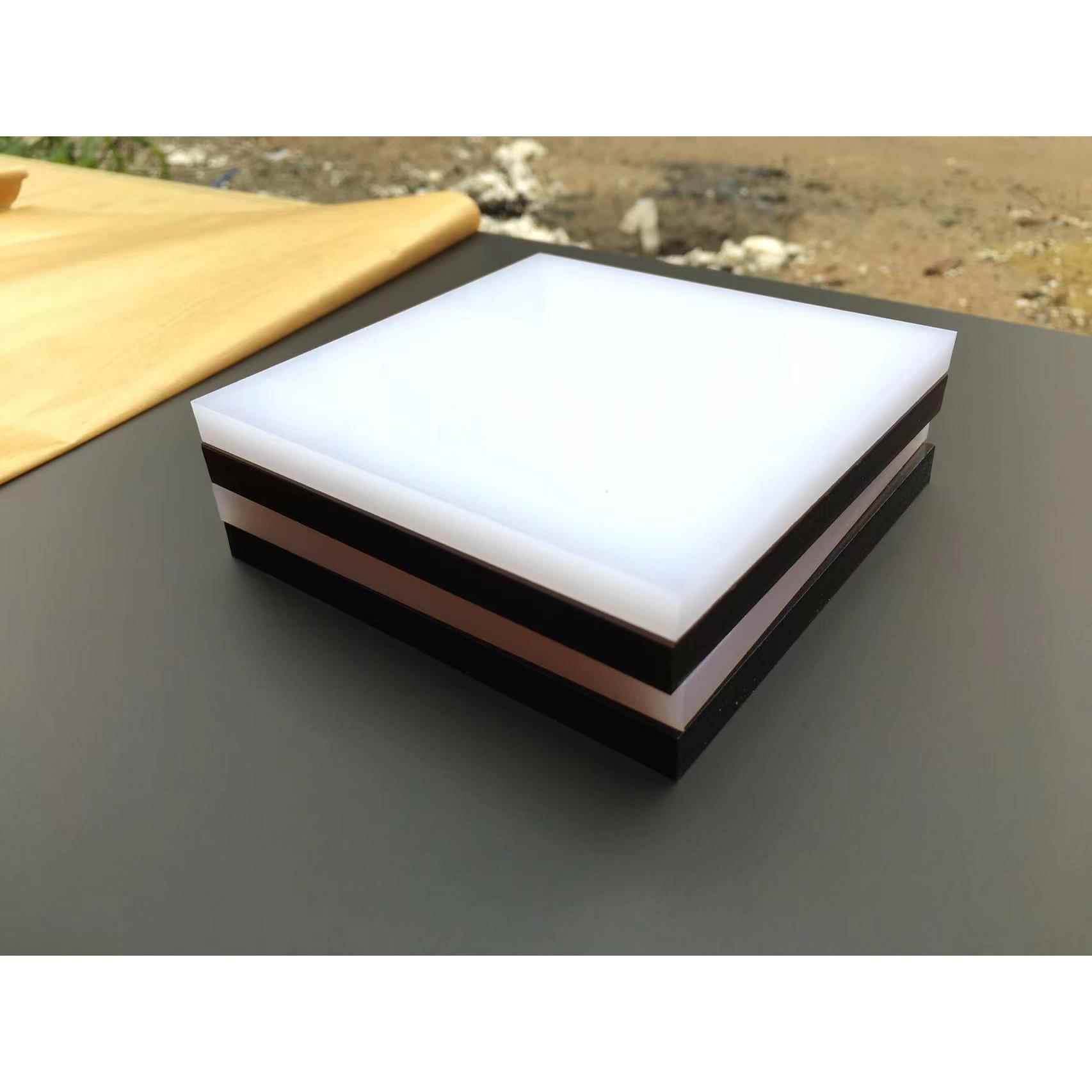 瓷白亚克力板 白色不透明订做加工乳白色有机玻璃 25mm 20mm 15mm