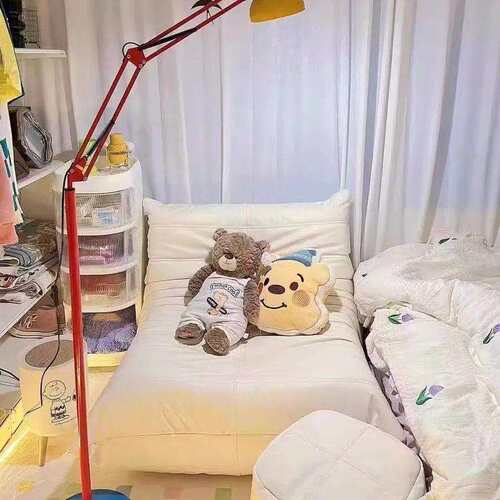 写意空间毛毛虫沙发togo卧室客厅懒人奶油可躺可睡休闲阳台单人椅