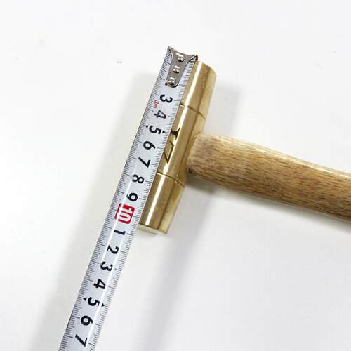 黄铜圆鼓锤木柄锤工具圆头锤手锤加油站配件铜锤1p-3p锤头