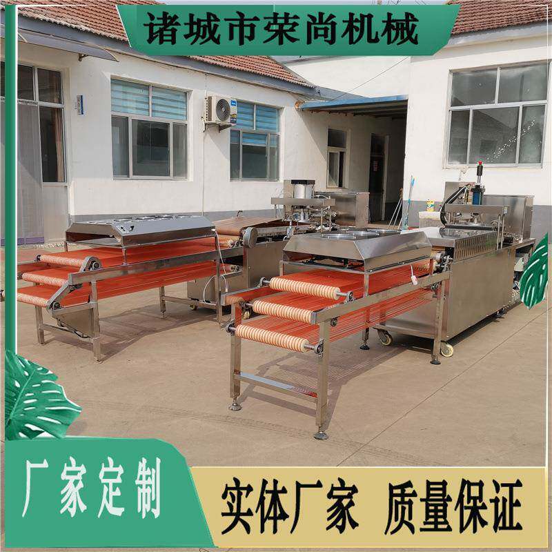 供应贵州丝娃娃卷饼机 家用多功能水烙馍机 双排气动烤鸭饼机