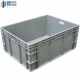 穆运EU周转箱800 600 340mm塑料收纳零件盒加厚物流箱灰色带盖