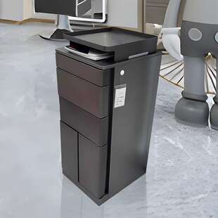 美发店工具柜实木柜子发廊专用网红柜理发收纳储物柜剪发柜小推车