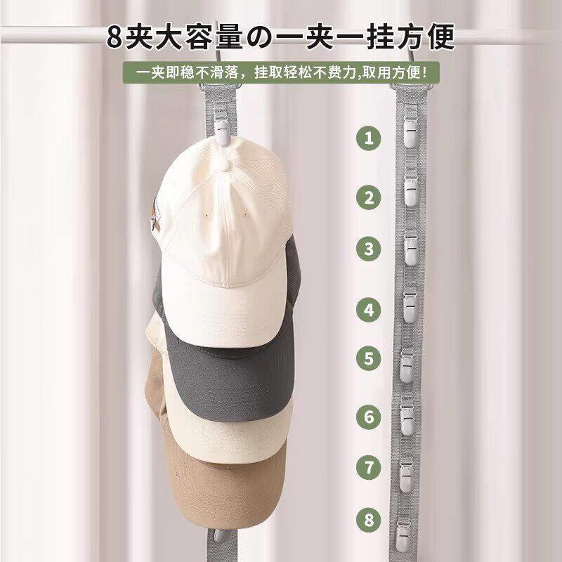 一目了然 帽子收纳展示架收纳不变形家用衣柜门后挂钩置物架A