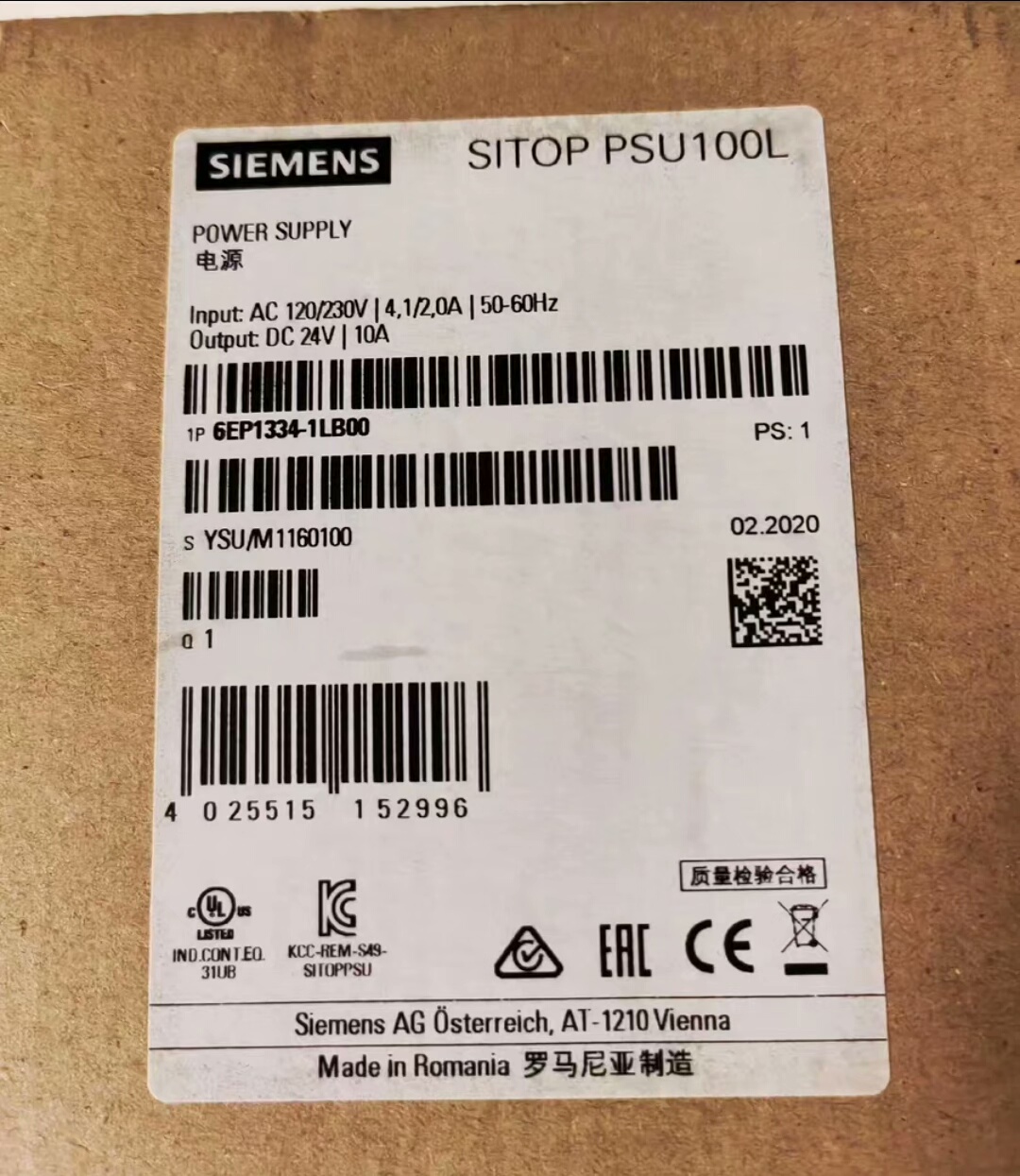 6EP1334-1LB00 西门子  SITOP PSU10