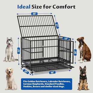 加粗可折叠牧管金加厚毛边中型大型犬宠物狗供方工厂笼笼子直