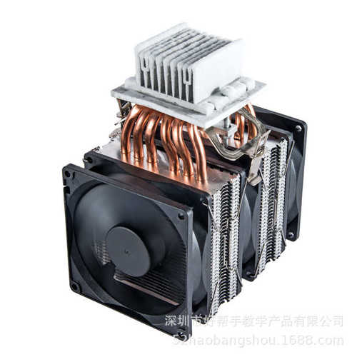 半导体6铜管风冷制冷器DIY小空调小冰箱套件厂家 外模 批发价