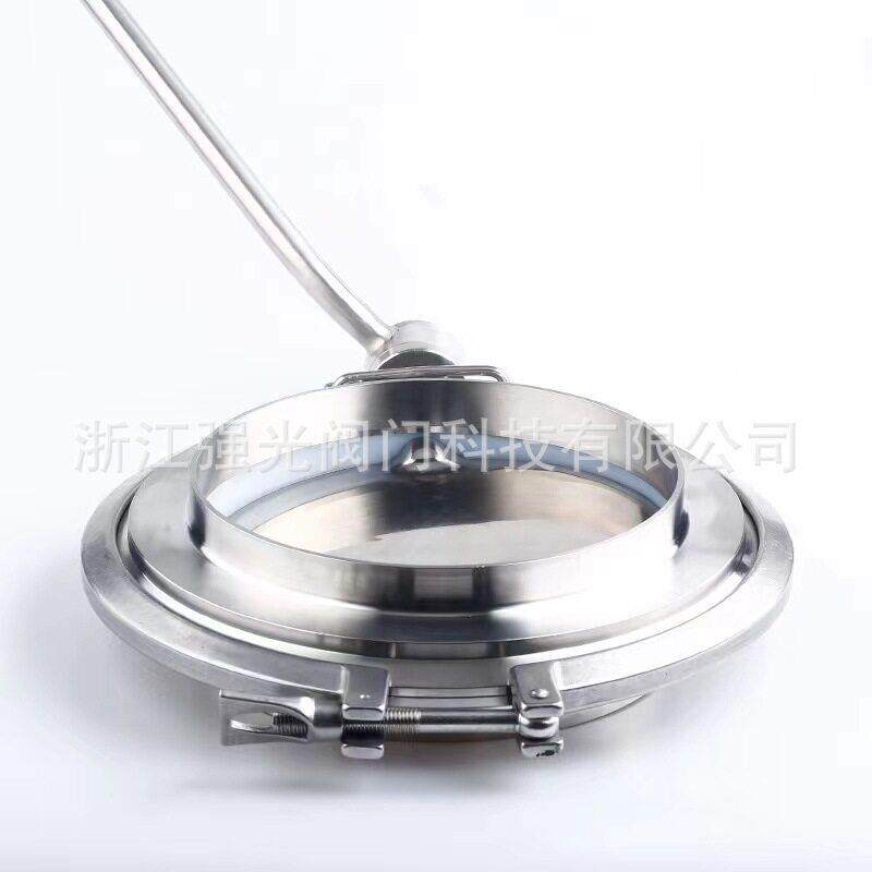 卫生级快拆卡箍式,粉体周转 周转仓,底粉体卸料蝶阀 不锈钢