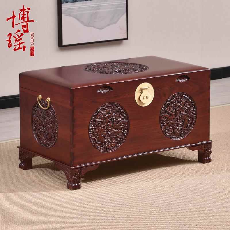 樟嫁木箱香樟木ABR箱物子婚嫁字箱陪全樟木画箱木箱储箱实木衣箱