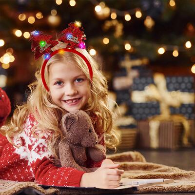 Christmas headband led light emitting headband party圣诞发箍