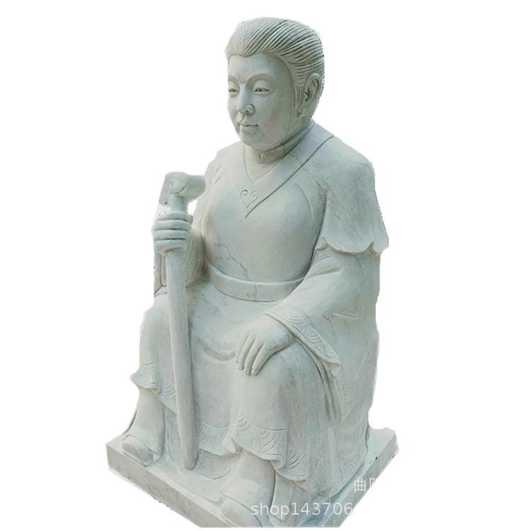 汉白玉石雕笑佛弥勒佛寺庙大理石佛像人物贴金可来图厂家优惠雕刻