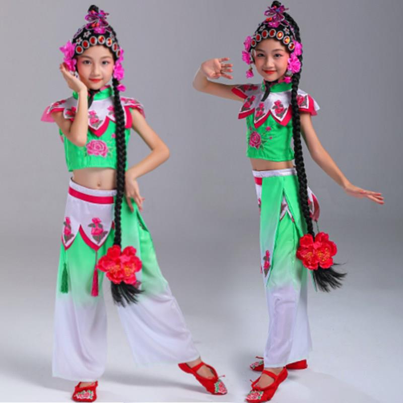 幼儿京剧戏曲舞蹈演出服梨园小小花旦戏迷俏花旦红娘儿童戏骨戏服