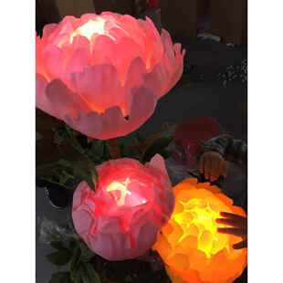 led牡丹花景观灯户外防水园林装饰插地灯广场庭院景观灯