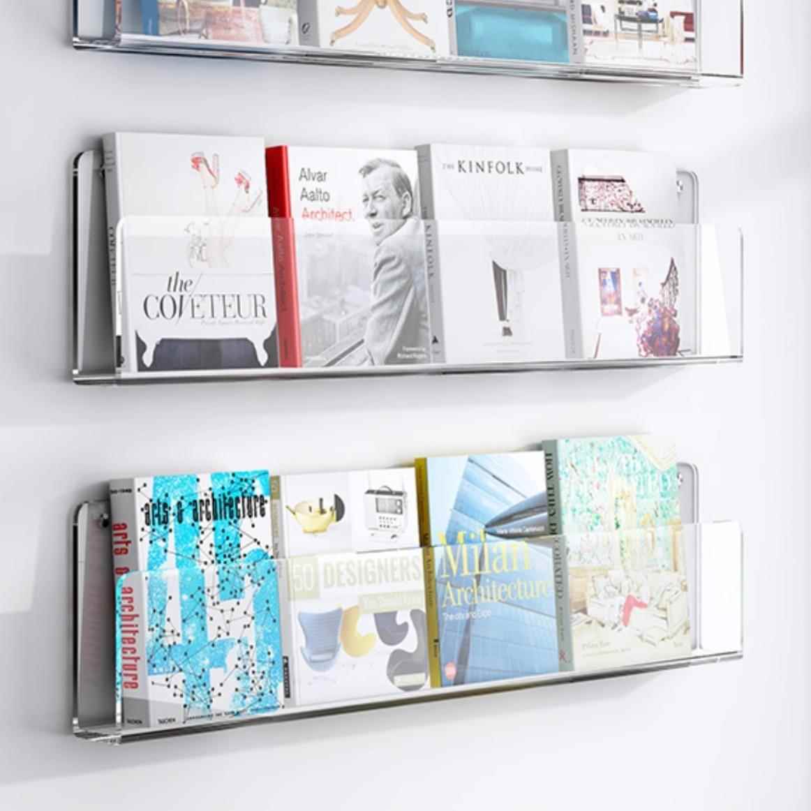 XC13墙置面家用书物架展示架沙发后架明一字板绘本杂志架儿童透房