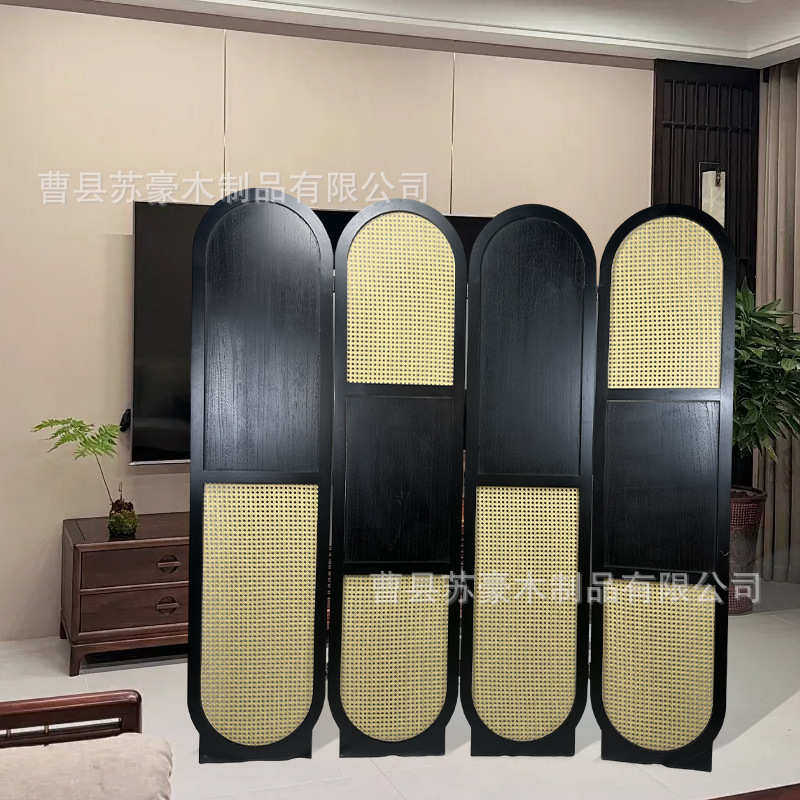 现货木质屏风藤编可移动折叠装饰背景墙家居客厅落地隔断实木折屏,住宅家具,庭院屏风,淘宝优惠券,粉丝福利购,淘宝优惠卷