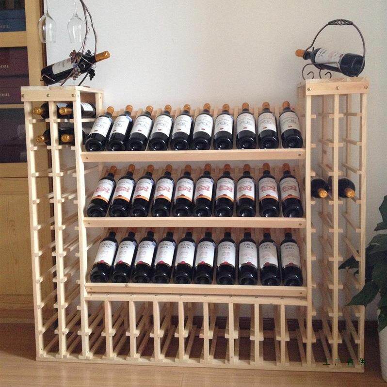 红酒实木架酒架展示架酒柜创意木质葡萄定制定做摆件大容量落地