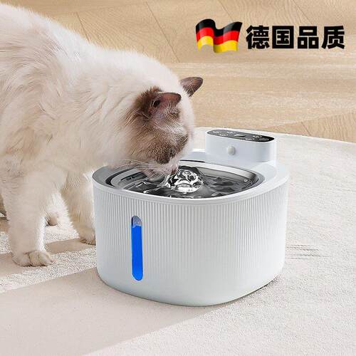 德国猫咪饮水机宠物自动循环喝水器流动水不插电无线喂水狗狗水碗