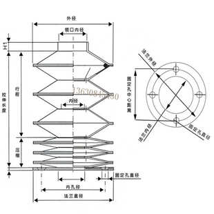 车床圆筒式 伸缩套 丝杠防护罩 钢丝圈支撑尼龙革布伸缩丝杆保护套