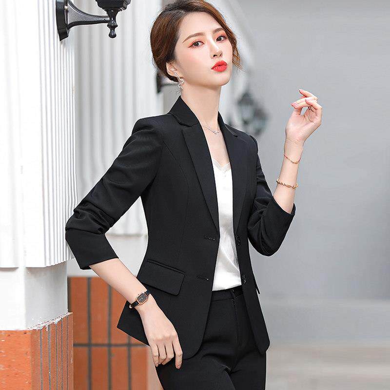 小西装职业套装女外套2025春秋新款气质女士上衣面试正装工作服