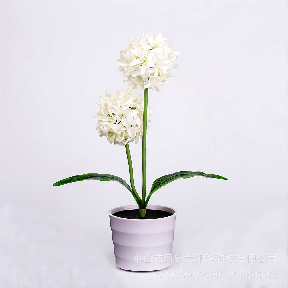 球花灯盆栽led葱灯盆装饰球花灯绣球花太阳能台灯2太阳能葱头仿真