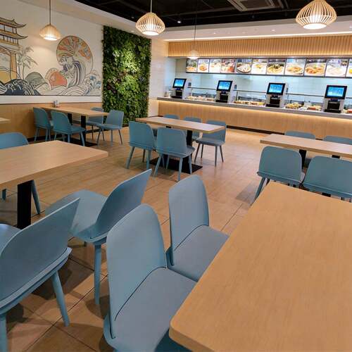 公司饭堂学校食堂桌椅小吃快餐店面馆椅子奶茶店餐饮桌椅组合商用