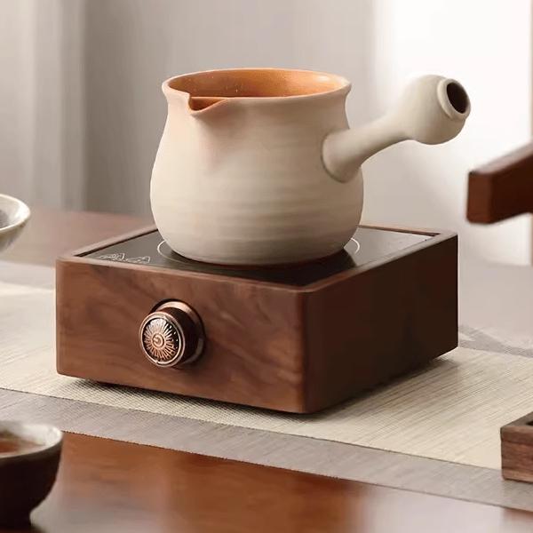 侧把煮茶壶小青柑围炉煮茶壶罐罐茶煮茶器套装粗陶煮茶烤奶茶煮茶