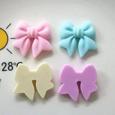 10PCS 30*29mm Bowknot Resin Decoration Crafts Flatback Caboc