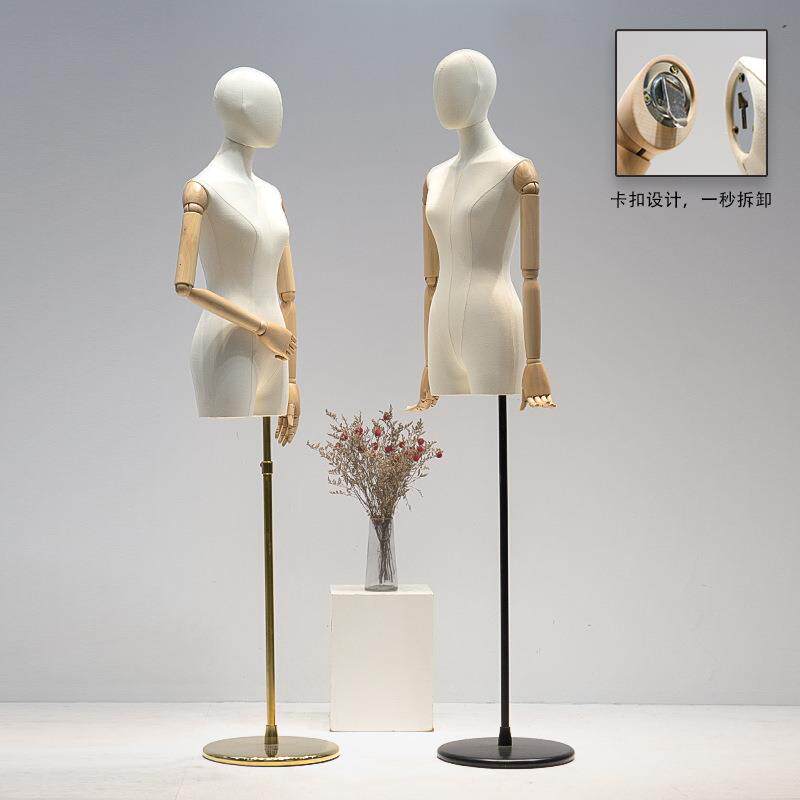新款直销挂件手韩版小胸锁骨模特道具女半身服装店橱窗人体展示架