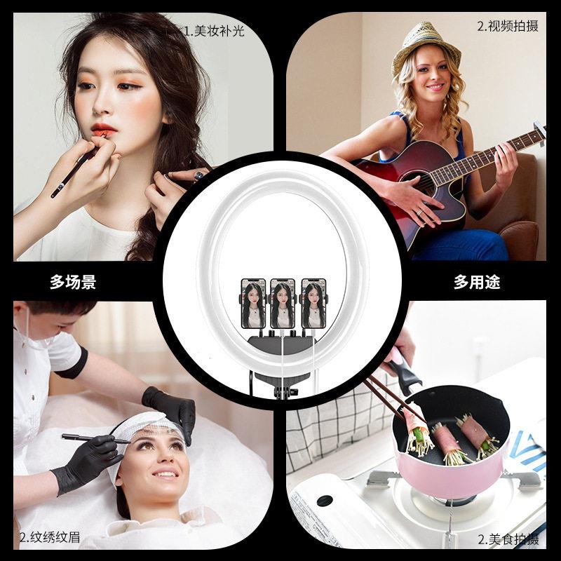 直播摄影补光灯19寸美颜环形灯48CM大光圈便携打光灯工厂直销