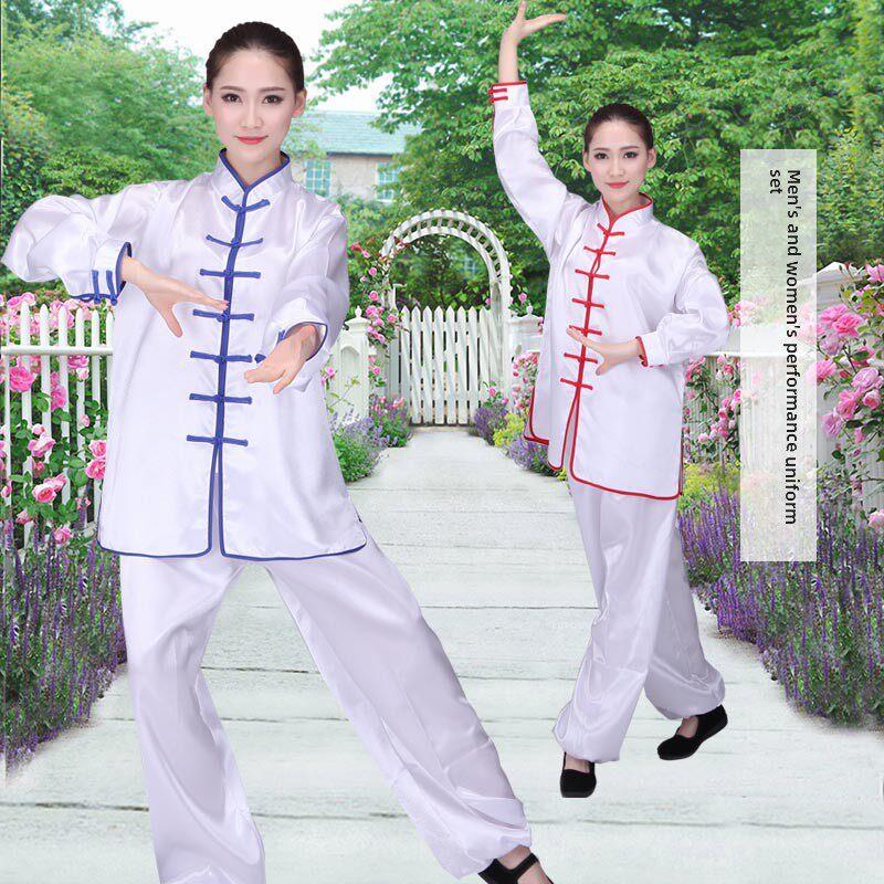 团购价格太极服春夏秋冬弹力韩国丝绸太极服练习服男女武术服