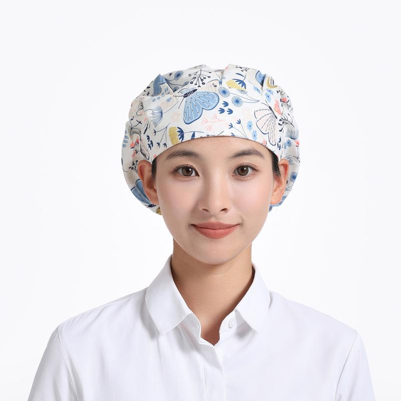 厨房帽子棉防尘工作女款透气包头帽头套防油烟护士厨师车间餐饮