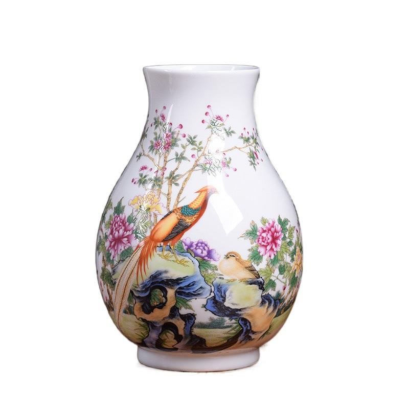 陶瓷摆件古典中国风花瓶仿古中式家居装饰品客厅插花瓷瓶工艺品