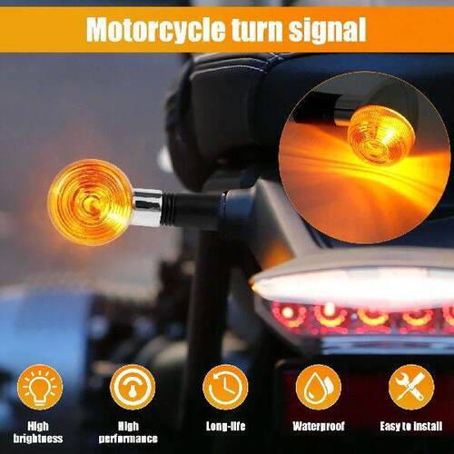 4Pcs Motorcycle Turn Signal Light Universal Moto Indicator