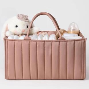 Baby Diaper Caddy Organizer, Baby Shower Basket for Girls Ba