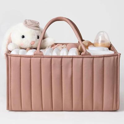 Baby Diaper Caddy Organizer, Baby Shower Basket for Girls Ba