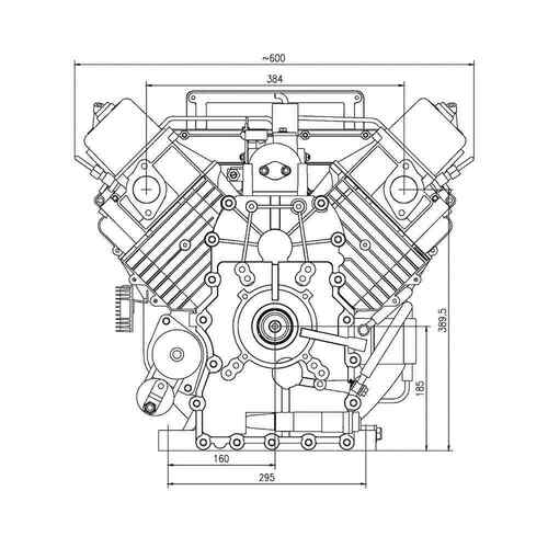 HD2V1055风冷缸柴油机 双四冲程 1.5L2V1 0 单机动力 带油箱