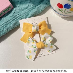 汉服周岁女童儿童发夹蝴蝶结宝宝头饰女宝发饰头花女宝宝红色