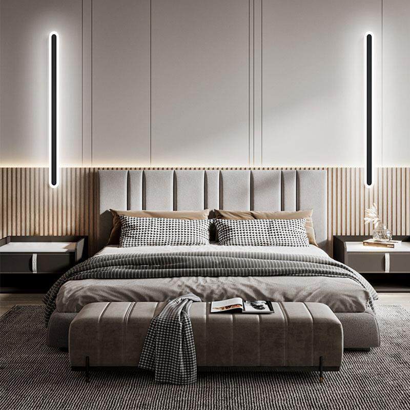 长条壁灯线条背景现代简约客厅卧室床头书房清吧酒店过道走廊前台