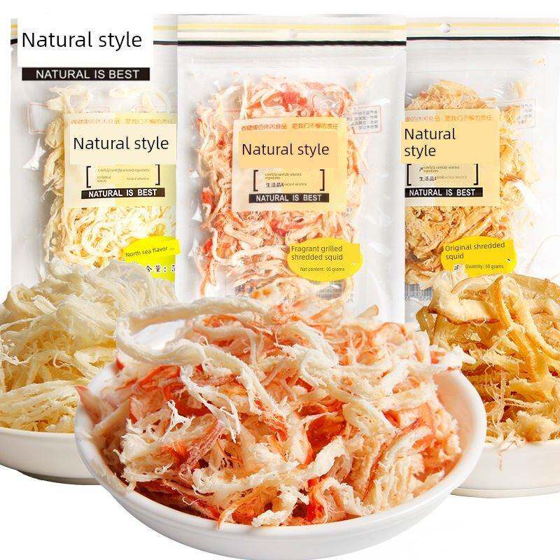 天然手撕鱿鱼丝散装即食鱿鱼干休闲食品网红小吃鱿鱼丝特色小吃