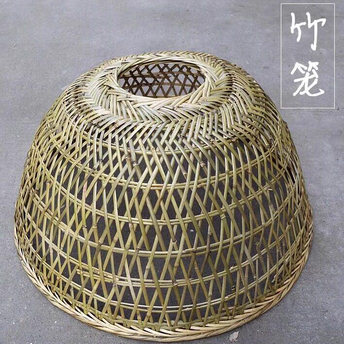 竹编手工大竹罩宠物罩大鱼罩客厅灯罩家用道具手工特厚编织鸡笼竹