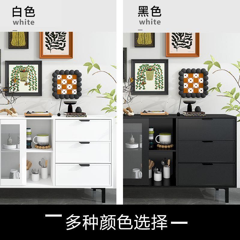餐边柜轻奢复古靠墙一体客厅储物柜茶水柜移门收纳柜现代简约斗柜