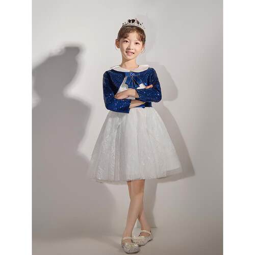 新款创裙儿诗童大合唱演出原服中小学生歌朗诵表演服幼儿园舞蹈蓬