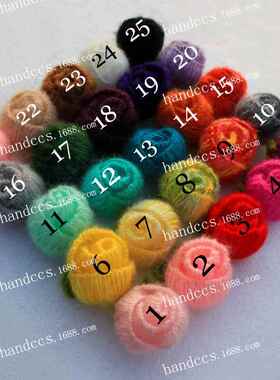 一套24色玫瑰花 玫瑰花手工花 毛线花 钩针花 布花DIY手工花 钩花