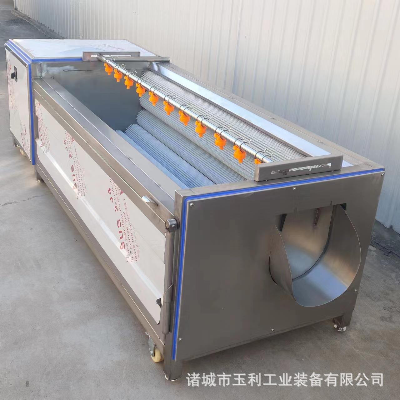 全自动毛刷土豆清洗机毛辊萝卜清洗去皮机海蛎子海螺去泥清洗机