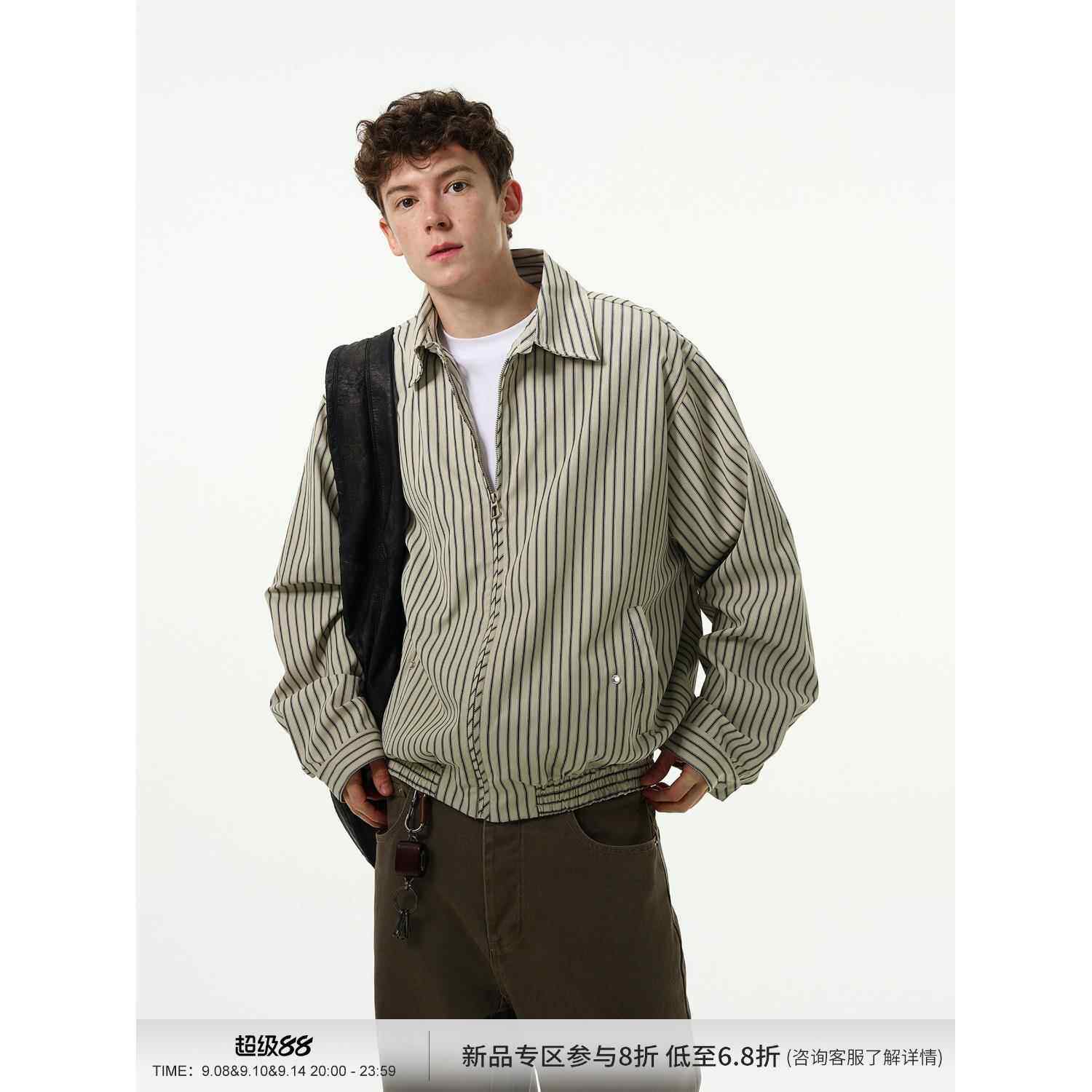 MADWITCH复古vintage设计感拉链衬衫外套男女休闲宽松廓形上衣ins