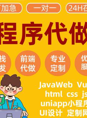 Java程序vue前端开发web网页设计html代做定制UI设计前端问题解决